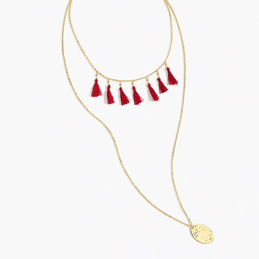 🆕 J. Crew Tassel Draped Gold Necklace ❤️💛❤️